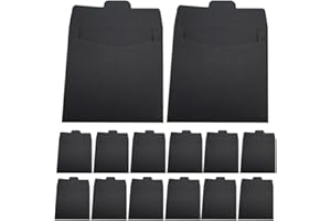 DIYEAH Lot De 50 Pochettes Pour CD En Papier Kraft Pour Dvd Enveloppes En Papier Vierge Pour Cd Support De Rangement En Kraft Pour Housses D'emballage (Noir)