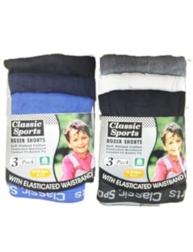 6 PAAR KINDER DESIGNER PLAIN BOXERSHORTS, UNTERHOSEN SLIPS