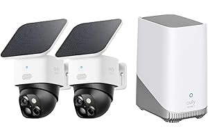 eufy Security SoloCam S340 Podwójne kamery Solarna kamera bezpieczeństwa Zewnętrzna bezprzewodowa, domowa kamera bezpieczeństwa 3K, nadzór 360°