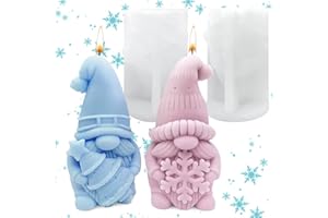 TAECHALINGO Moldes para Velás de Navidad en Silicona, Moldes de Silicona para Velas Navidad (A)