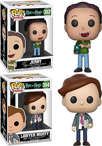 Funko POP! Rick & Morty: Jerry + Lawyer Morty – Stylized Vinyl Figur
