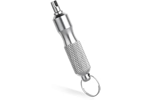 AEAOCVO Tyre Valve Removal Tool, Portable Valve Core Removal Tool Stainless Schrader Valve Removal Tool for Bikes Motors and Cars