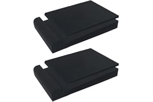 Ytesky 2 Pack Speaker Isolation Pad High Density Studio Monitor Foam 28x19x4cm Acoustic Mat for Most Speakers Stands Speaker Base (Black)