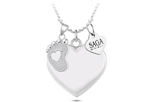 SAGA GIOIELLI SAGA BIŻUTERIA KOBIETY Naszyjnik Zadzwoń anioły CIĄŻY SERCA, Wzywamy anioły, COLLANA, Stal nierdzewna, Nie Gemstone