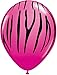 Produktbild Pioneer Balloon Company 50 Count Zebra Stripes Latex Balloon, 11, Wild Berry by Pioneer Balloon Company
