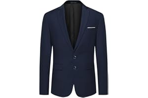 Allthemen Blazer Homme Veste de Costume Homme Slim Fit Classique Deux Boutons Formal Casual pour Mariage Soire
