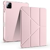 Aksesuarcim Xiaomi Pad 7 ile Uyumlu Kılıf Silikon Yumuşak Kalem B&ouml;lmeli Esnek 4 Farklı Stand Olabilen Tablet Kılıfı Rose Gold