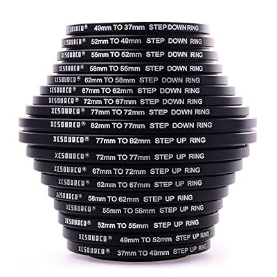 XCSOURCE® 18pcs 37 49 52 55 58 62 67 72 77 82mm step up + step down Stepping Ring Adaptateur de filtre DC453
