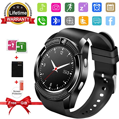 Reloj Inteligente con Pantalla táctil y Bluetooth, Relojes Inteligentes con teléfono Celular Desbloqueado con Ranura para Tarjeta SIM, Relojes Deportivos para Android Samsung iOS