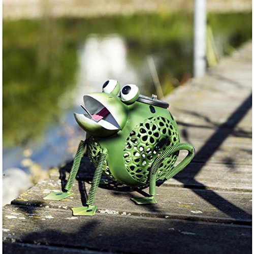 insatech LED Solar Solarleuchte Metallfigur FROSCH Solarfrosch Froschleuchte Gartenleuchte - 2