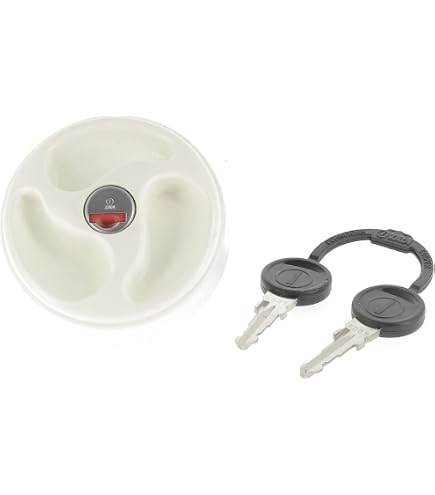Bouchon à clé pour réservoir d'eau de camping-car - Coloris:Blanc