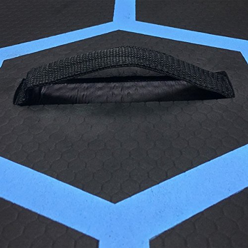 AQUAPARX SUP 305 x 76 x 10 cm Inflatable Isup Aufblasbar Alu-Paddel Marin Rucksack Pumpe Stand Up Paddle Board Set Aqua , türkis-blau/Schwarz - 5