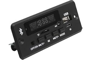 GOWENIC Archuu Módulo de Placa de decodificación de MP3 Bluetooth, Universal Bluetooth 5.0 Módulo de Placa de decodificación de MP3 WAV Placa de decodificador de (Negro)