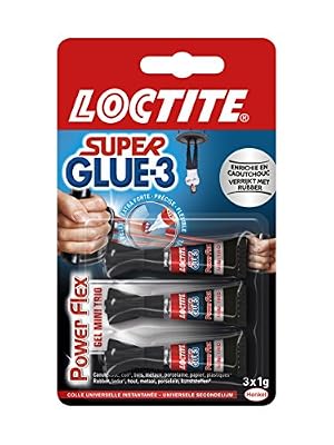 Loctite 3 Mini tube de Super GLUE 3 Power Flex - 3x1g