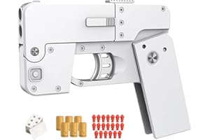 CYMWER Nowa ulepszona miękka pociskowa zabawka pistolet, 12/26 szt. akcesoria w kształcie telefonu komórkowego składana miękka zabawka z pistoletem pociskowym, ręczne automatyczne pociski pistolet do łuskania, zabawka, dla dzieci dorosłych, do sportów na świeżym powietrzu