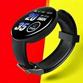 Stybits Smart Watch for Men, Black, 1.3 Inch Display, Heart Rate Monitor, Fitness Tracker Pro, Silicone Band, Touch Screen