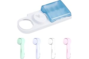 SEPLOUIS Electric Toothbrush Holder with 1 Charging Stand Slot, 1 Toothbrush Stand and 4 Toothbrush Heads Storage + 4 PCS Toothbrush Head Covers for Oral B