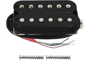 FLEOR Pastillas Humbucker para guitarra eléctrica Neck Alnico 5 Pickup Black