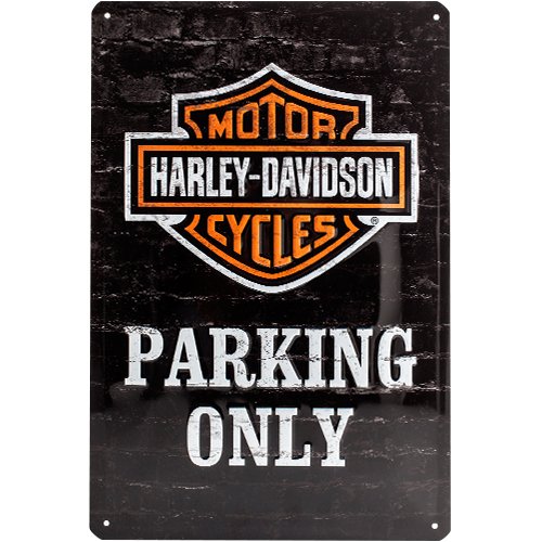 Nostalgic-Art 22231 Harley-Davidson Parking Only, Blechschild, 20 x 30 cm