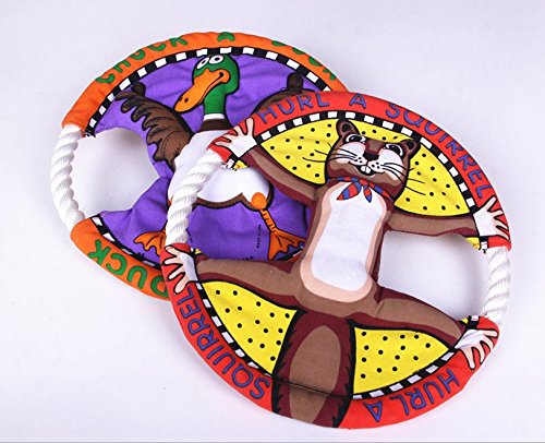 SHENNOSI-Pet-Frisbee-Toy-Dog-Cat-Training-Supplies-Canvas-With-Squirrel-Ostrich-Pattern