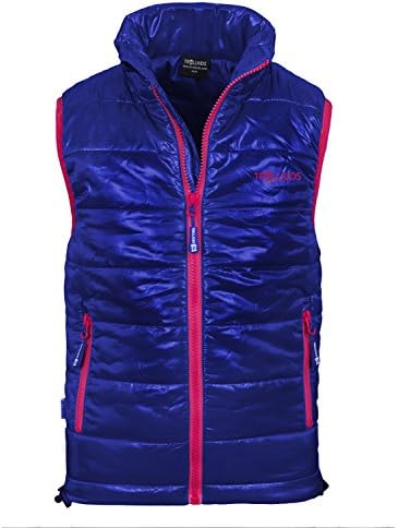 Trollkids Kids (Boys &amp; Girls) Ultra Light Polyfiber Vest Trondheim, Dark blue / magenta, Size Medium (128)