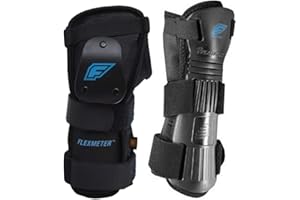 TRANHUY Flexmeter Protections Poignets Flexguard D3O Multisports (Double attelle) Taille M