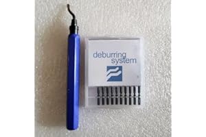 BC INDUSTRY Handentgrater Werkzeugsatz mit 11 Stück Schnellarbeitsstahl Ersatzklingen/für Stahl, Kupfer, Aluminium und Kunststoff