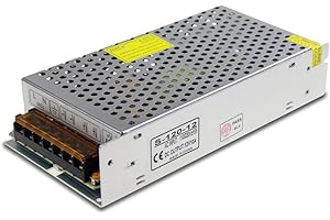 SUYAMIR 12V 10A 120W Alimentatore Interruttore AC 110/220V to DC Trasformatore di Alimentazione Universale Regolato Commutazione per Radio, Banda LED e Stampante,Sistema di Sicurezza (12V 10A 120W)
