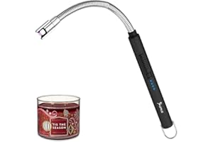 SUPRUS Candle Lighter Electric Flameless Lighter Rechargeable USB lighter With Safe Button (Black)