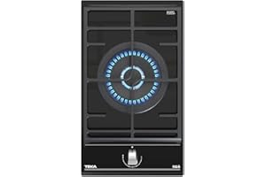 Teka | Plaque en verre gaz de 30 cm avec fonction ExactFlame de gaz butane | GZC 31330 XB | Noir | 9,8 x 30 x 51 cm