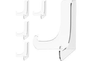 ZEPHYRHOME 5 supporti per carte di credito, in acrilico, trasparenti, mini stand in acrilico antiscivolo, per biglietti di auguri, cornici per foto, monete e medaglie (7,5 cm)