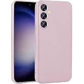Aksesuarcim Samsung Galaxy S24 ile Uyumlu Kılıfı Silikon Pastel Renkli Mat Esnek İnce Kapak Prem Rose Gold