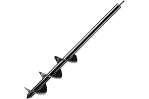 AYYDS Broca de jardín para taladro, con guantes de jardín, para jardín, caracoles en espiral, inalámbrico, para destornillador inalámbrico (10 x 60 cm)