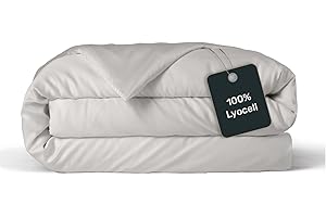 ‎TWENTY:THREE twenty:three Lyocell Deckenbezug 135x200 Light Gray - 100% Tencel - Gewonnen aus Eukalyptus - Hochwertig - Nachhaltig - Atmungsaktiv - Luxus - Hypoallergen