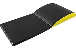 TnP Distribution Ab Exercise Mat Abdominal Mat Core Mat Sit-Up Pad with Extension Foam Pad for Full Range of Motion Ab Workouts Complete Core Training Abs Back and Fits for Home and Gym (Yellow)