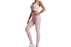 dohomiryo Ensemble De Vêtements De Sport Femme 2 Pièces Survêtements Ensembles Soutien-Gorge Sport Legging de Yoga Sportswear Fitness Ensembles D'entraînement Tenues de Sport