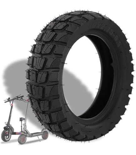 Pneu Sans Chambre à Air Pour Scooter électrique - Dimensions 10 X 2.75-6.5 / 70/65-6.5 / 255 X 70 - En Caoutchouc Résistant à L'usure - Compatible Plusieurs Modèles
