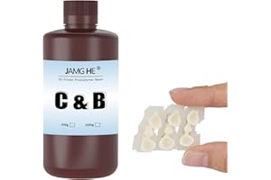 Certificazione FDA Modello Dentale Temporaneo A1 in Resina, JAMG HE Resina Dentale Temporanea per Stampante 3D 405nm per DLP LCD ad Alta Precisione, Alta Durezza, Indurimento Rapido, Aspetto Dentario