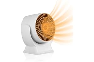 Swetup Mini Radiateur 800 W, Mini Radiateur Soufflant à Économie dÉnergie avec Chauffage Rapide de 3 S, Chauffage dAppoint Economique Silencieux, Petit Chauffage dAppoint avec Thermostat Bureau