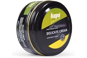 Kaps Crème Délicate – Crème De Cirage Cuir Naturel Et Synthé – Soin Chaussures Professionnel – Soin Intensif Du Cuir Et Nourrissant– Pot Verre 50ml – Plusieurs Couleurs
