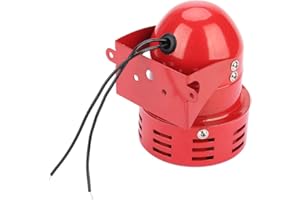 LIEBEWH Sirena Alarma 220V 120DB Mini Alarma de Motor Rojo Protector Eléctrico de Sonido Industrial de Metal MS-190 contra Robo para Fábrica, Construcción