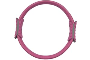 GoBuyer Pilates Ring Resistance Loop With Double Handle Ring, Magic Yoga Circle With Anti-slip Grip Handles for Exercise and Fitness