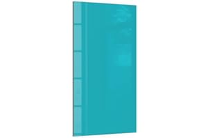 DEQORI Pizarra magnética de cristal | 50 x 100 cm grande | colores lisos – turquesa | tablero de notas de cristal | pizarra magnética incluye imanes, bolígrafo y paño para cocina y oficina | pizarra