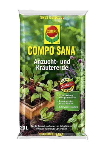 Compo 1062804 Anzucht- und Kräutererde, 20 Liter