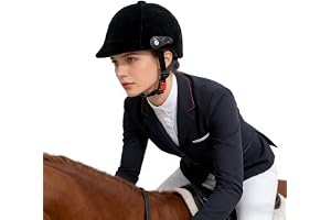 dellyy ridhjälmar är lämpliga för en huvudomkrets på 55–62 cm | Justerbar ridhjälm för kvinnor och män, robust ABS-skal med klassisk sammetsyta, för 55–62 cm huvudomkrets
