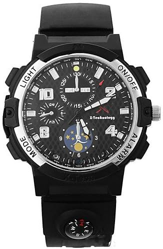 ZNSB Woman Men's Sport Watch With P2P WiFi IP Camera Watch LED floodlight Mini DVR WIFI SmartWatch Video Recorder Smartwatch Cam 16GB For Android iOS , silver/black