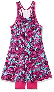 Speedo Girls Swimwear Astropop Allover Print Racerback Swimdress