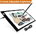 Produktbild A4 LED Leuchttisch, Light Pad Leuchtkasten LED Licht Tracer Artcraft Tracing Pad Light Box Ultra-dünne USB-Kabel Dimmbare Helligkeit Tatoo Pad Aniamtion, Skizzierung, Planung, Stencilling (A4)