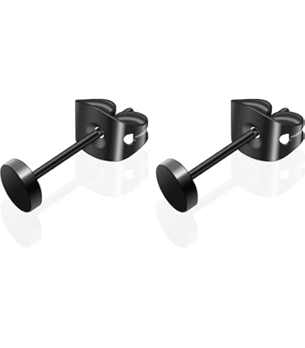 Flongo 6-12mm 4 Paires Boucles D'Oreilles Acier Inoxydable Fer