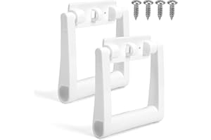 Fukaisu 2pzs Asas de Repuesto Nevera para Neveras 25-72 Cuartos, Duraderas Asas de Plástico Repuestos con 4pzs Tornillos Metálicos (Blanco)